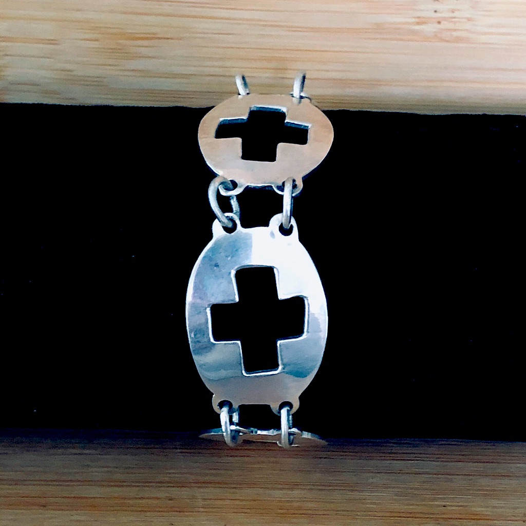 $187 Vintage Designer Estate Bracelet Sterling Silver 29 Gr Tj-48 Mexico 925